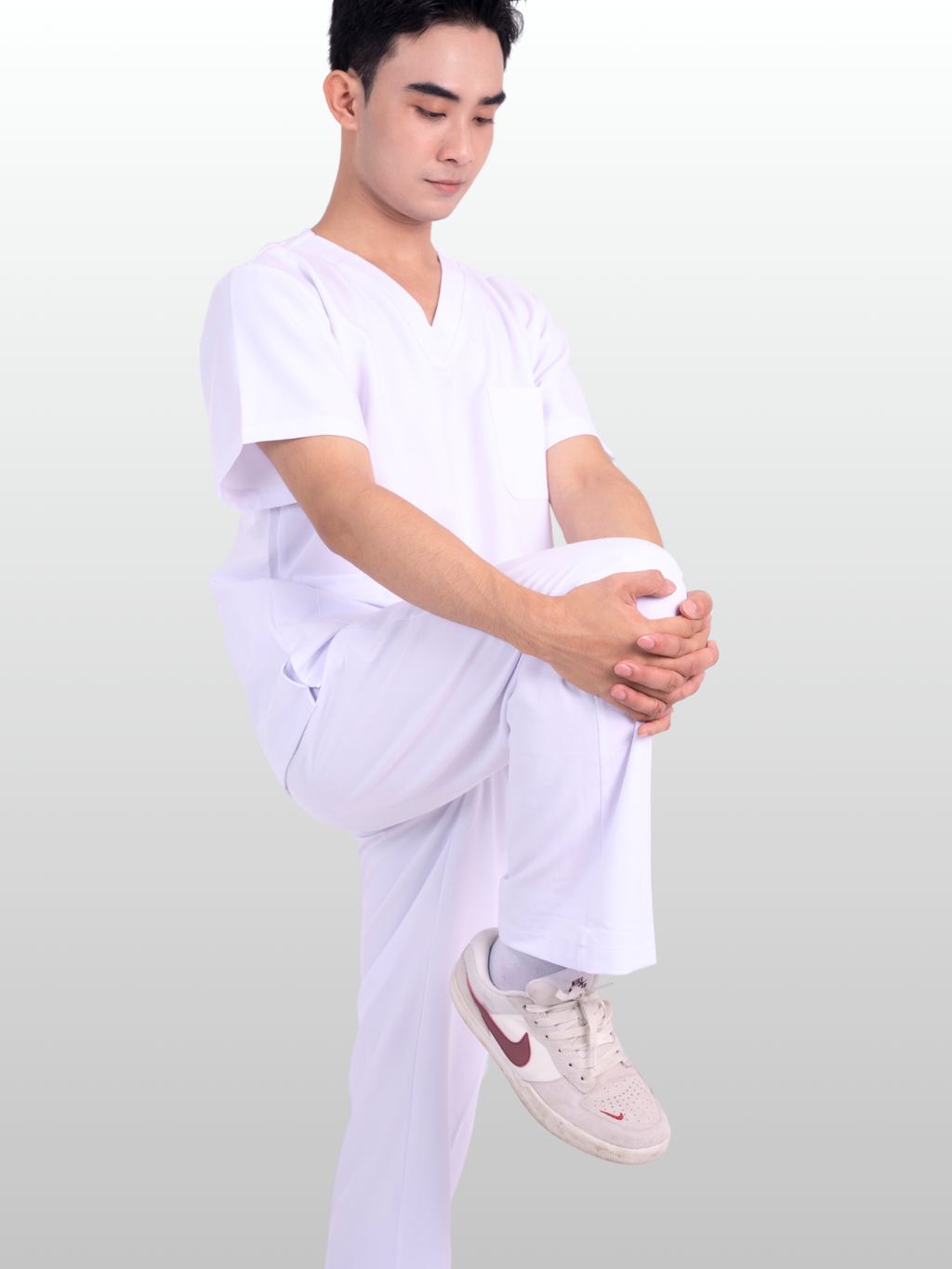 Hao Quang Medical Scrubs Set – White