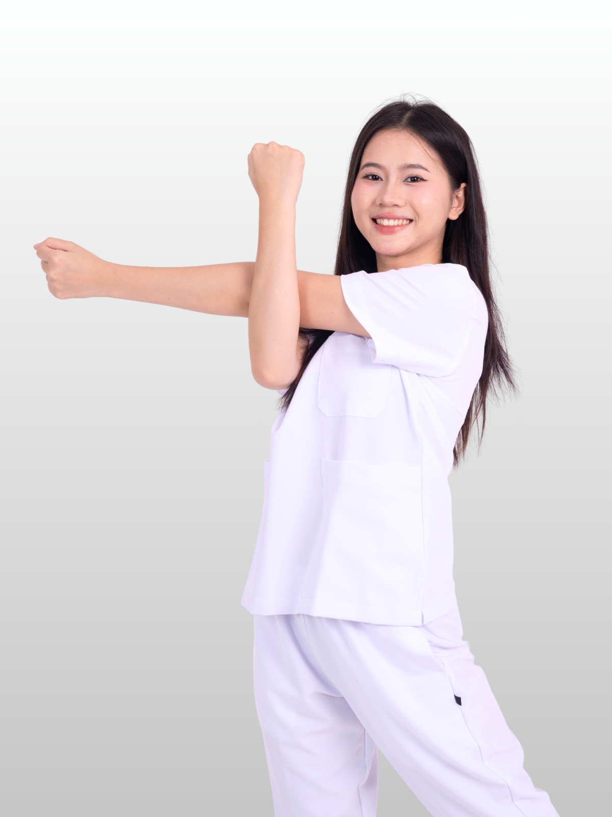 Hao Quang Medical Scrubs Set – White