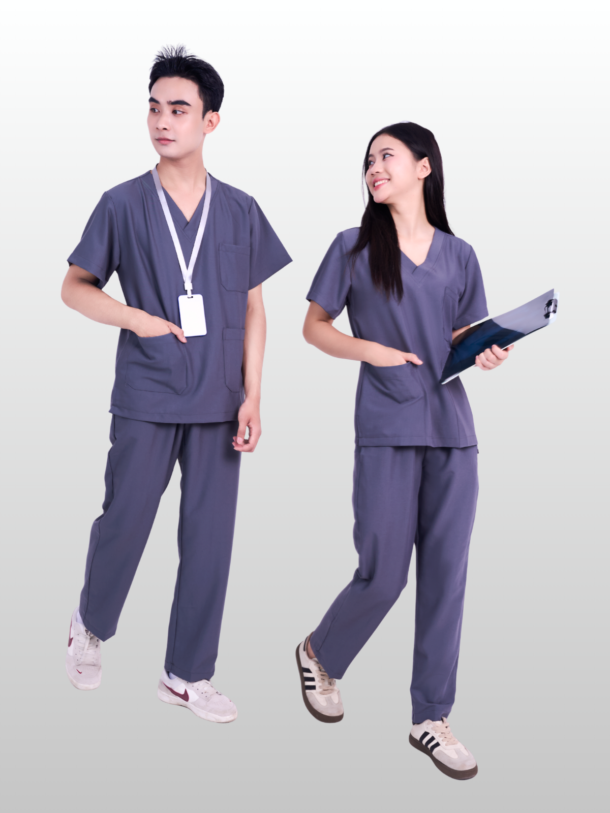 Hao Quang Medical Scrubs Set – Dark Gray